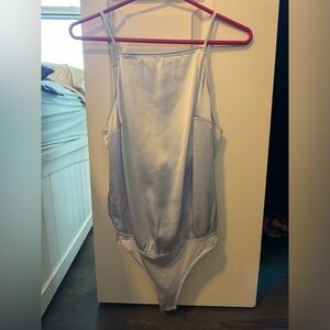 Abercombie light blue backless bodysuit